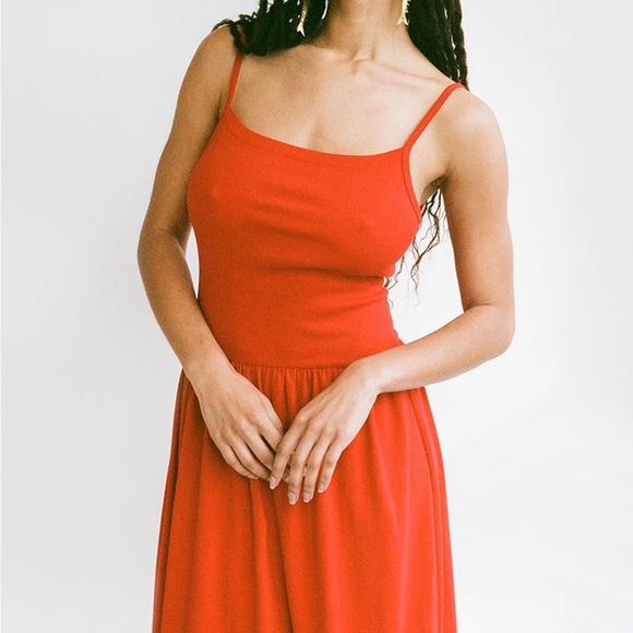 Gil Rodriguez LaPointe Dropwaist Midi Dress - Tomate - Picture 7 of 8
